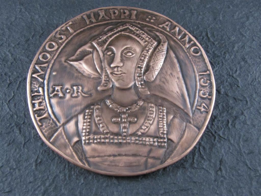 Bakren kovanec z Anne Boleyn